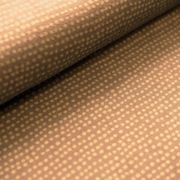 Tissue jersey organique Dotted Line taupe
