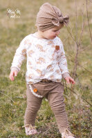 Tissue jersey organique Dotted Line taupe