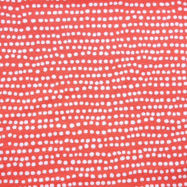 Organic jersey Dotted Line koralle