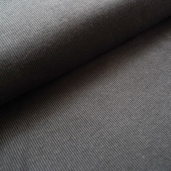 Organic jacquard Rippenmuster schwarz