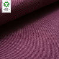 Tissue jacquard organique Rippenmuster pflaume (GOTS)