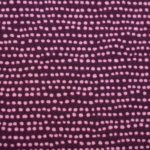 Tissue jersey organique Dotted Line pflaume
