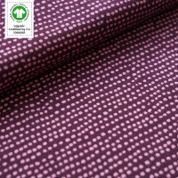 Tissue jersey organique Dotted Line pflaume