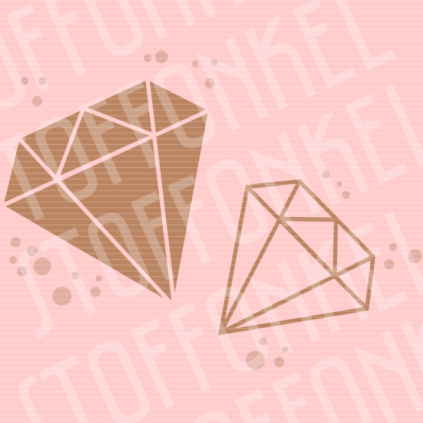 Plotterdatei Rose Gold Diamonds