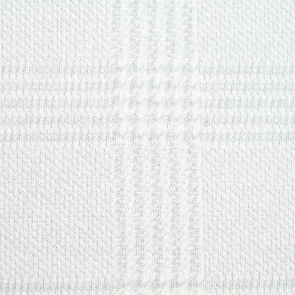 Tissue jacquard organique Glen Check grau-weiß
