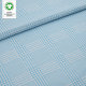 Tissue jacquard organique Glen Check lichtblau