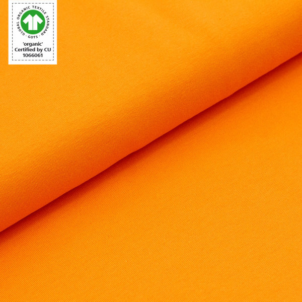 Tissue french terry organique Uni orange (GOTS)