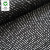 Tissue jersey organiqueDotted Line schwarz (GOTS)