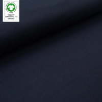Tissue jersey organique de couleur uniedark blue (GOTS)