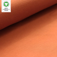 Tissue french terry organique Uni karamell (GOTS)