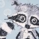 Organic jersey Racoons Panel gletscher