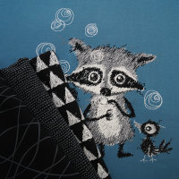 Tissue jersey organique Racoons Panel player (GOTS)