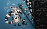 Tissue jersey organique Racoons Panel player (GOTS)