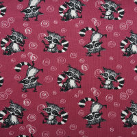Organic jersey Racoons Allover holunder (GOTS)