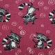 Tissue jersey organique Racoons Allover holunder (GOTS)