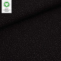 Tissue jersey organiqueSpotties schwarz (GOTS)