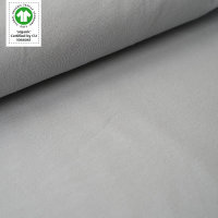 Tissue jersey organique de couleur uniegrau (GOTS)