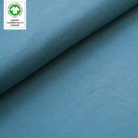Tissue jersey organique de couleur uniebeach house blue...