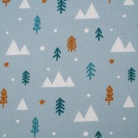 Tissue jersey organique Winterwald blau