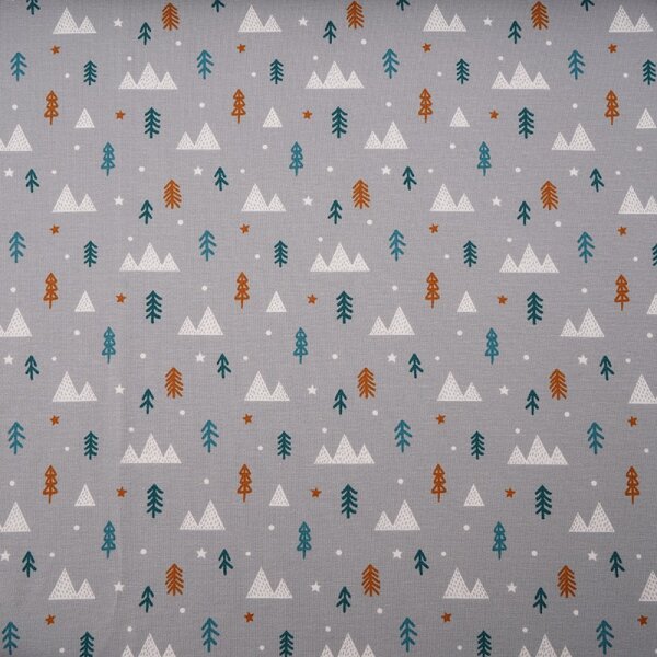 Tissue jersey organique Winterwald grau