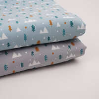 Tissue jersey organique Winterwald grau