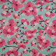 Tissue jersey organique Kirschblüten grün (GOTS)