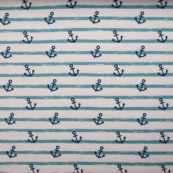 Organic jersey Anker blau