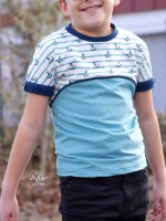 Organic jersey Anker blau