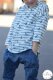 Organic jersey Anker blau
