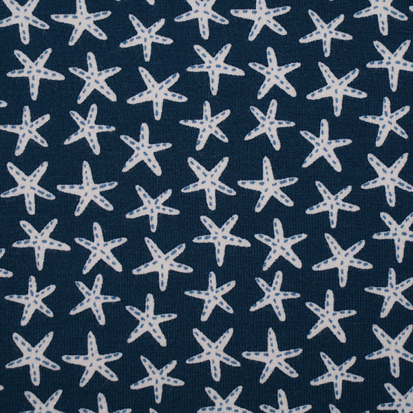 Tissue jersey organique Starfish blau (GOTS)