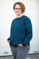 Bio-Jacquard Rainbow schwarz-blau