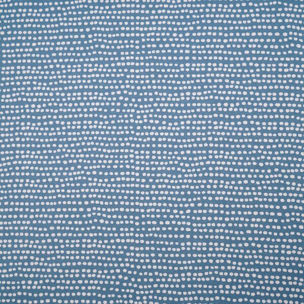 Organic jersey Dotted Line beach house blue