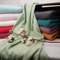 Organic summer knit Blüten himbeer