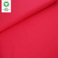 Tissue jersey organique de couleur uniehimbeer (GOTS)
