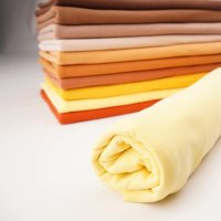 Tissue bord-côte organique zartgelb (GOTS)