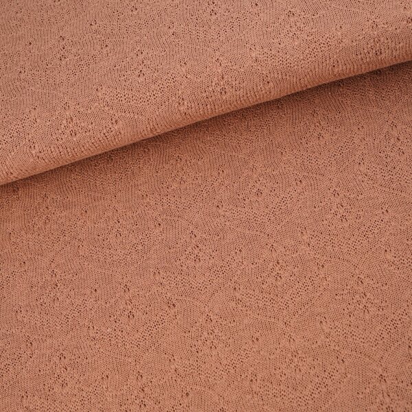 Tricot dété organique Blüten taupe
