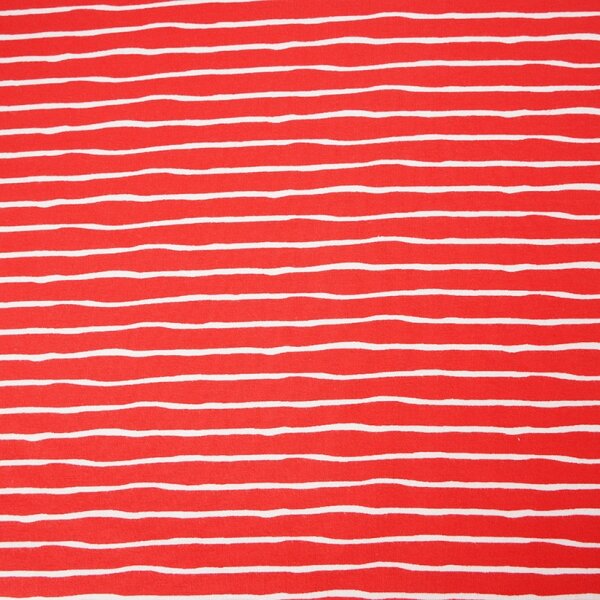 Tissue jersey organique Good vibes poppy