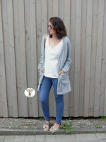 Organic summer knit Bubbles grau