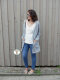 Organic summer knit Bubbles grau