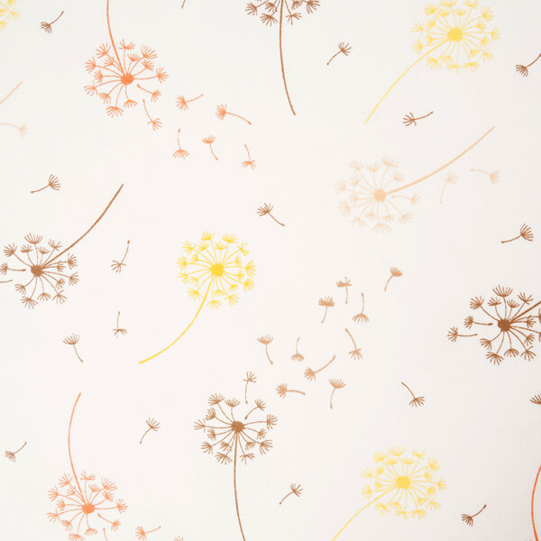 Tissue jersey organique Pusteblume weiß