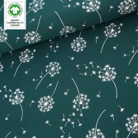 Tissue jersey organique Pusteblume smaragd