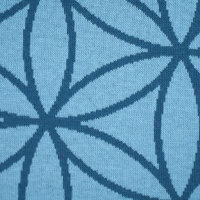Tissue jacquard organique Blume des Lebens beach house blue