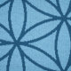Tissue jacquard organique Blume des Lebens beach house blue (GOTS)