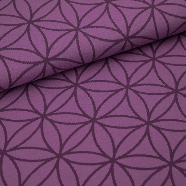 Bio-Jacquard Blume des Lebens pflaume