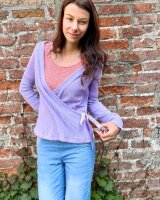 Tricot dété organique Blüten lavendel