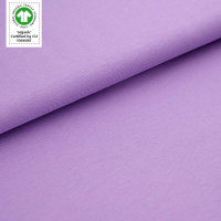 Organic jersey plain dyed lavendel (GOTS)