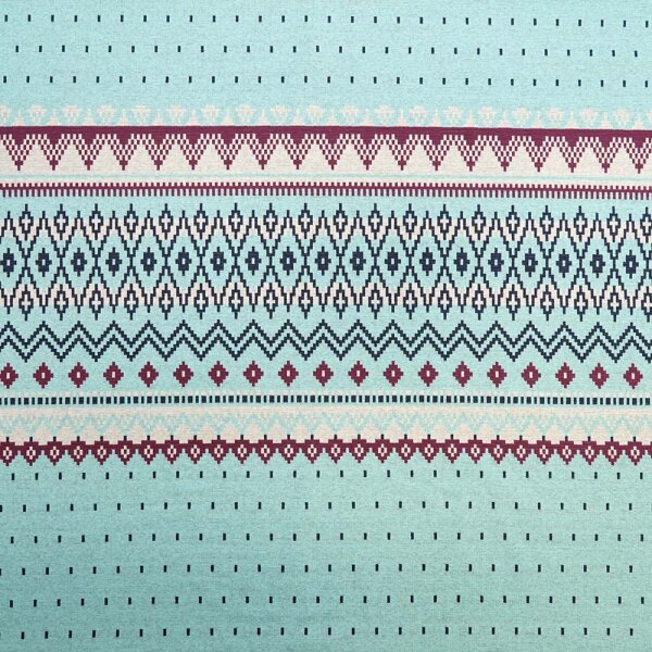 Tissue jacquard organique Cosy Winter blau