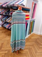 Tissue jacquard organique Cosy Winter blau
