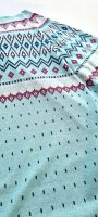 Tissue jacquard organique Cosy Winter blau