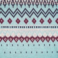 Tissue jacquard organique Cosy Winter blau